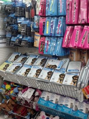 Puppy training pads, collars, leashes, food (please buy your pet quality, nutritious food, not this stuff) and toys...