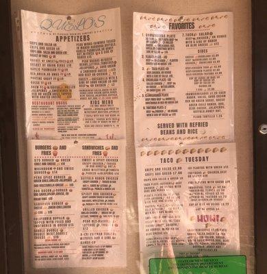 Menus