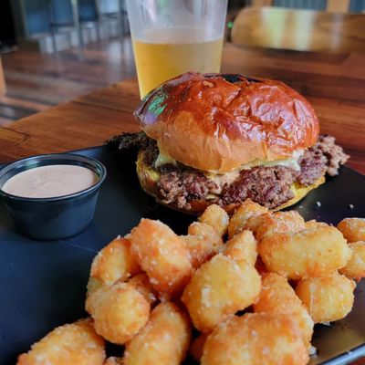 Jalapeño Smash Burger with Cheese Curds