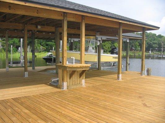 Add custom built accessories to your dock give you more enjoyment on the water.