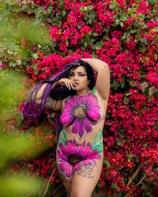 Flower body paint