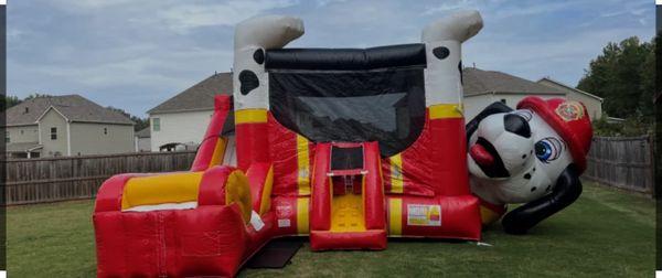 We have the best  price and deals 230 per day for paw patrol firefighter bouncy house combo 50 mile for free drop off location