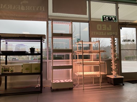 Pre-built hydroponic systems of all shapes and varieties