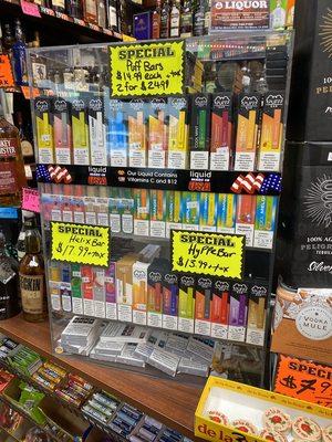 Disposable Puff Bars, Hype Bars, Helix Bars & Puff Plus!! JUUL as well!