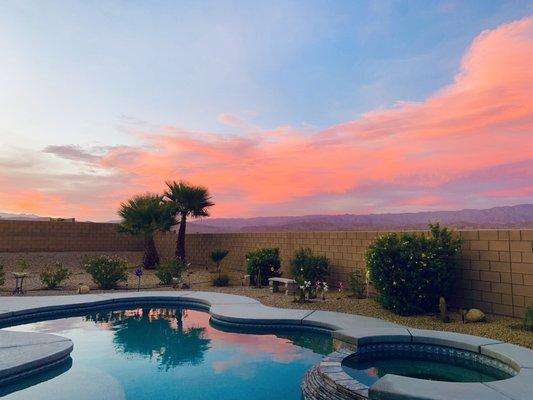 Pool & Mountains Views in The Gallery Community Palm Desert.