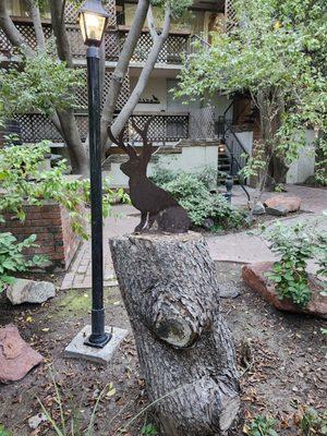 North American Jackalope Sculpture