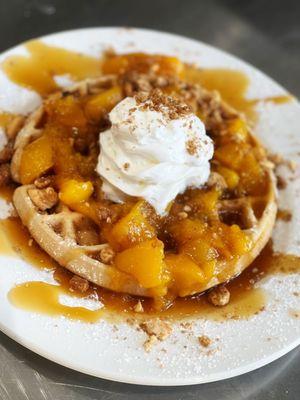 Peach Cobbler Waffle