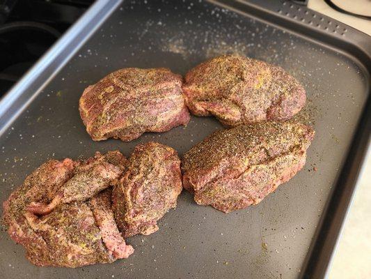 Beef Cheeks about to be smoke