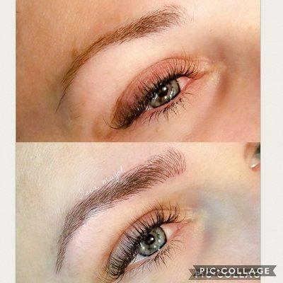 Natural looking microblading, eyebrow tattoo