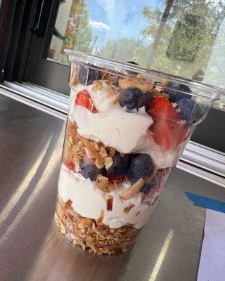 Maple Whipped Ricotta Parfait w/ house made granola and berries