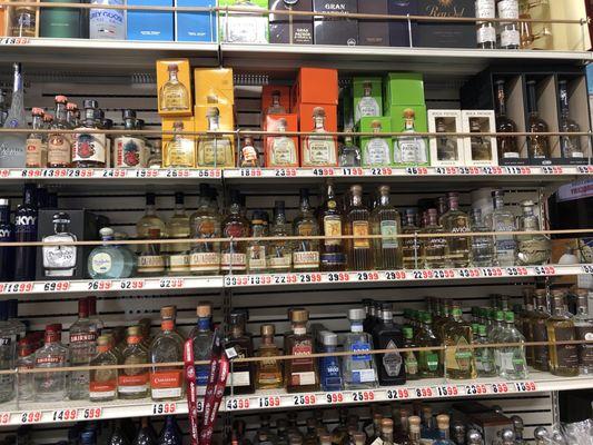 Large liquor selection to pick from