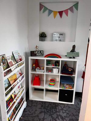 Playroom for adolescent play therapy