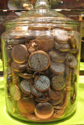 A customer favorite!  Jar of pocket watches.