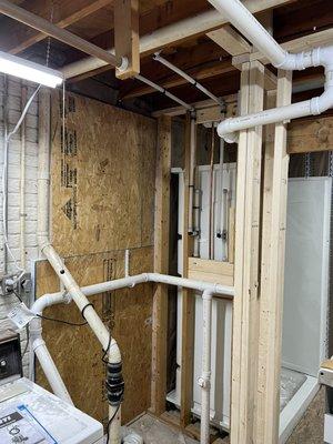 Basement bathroom install