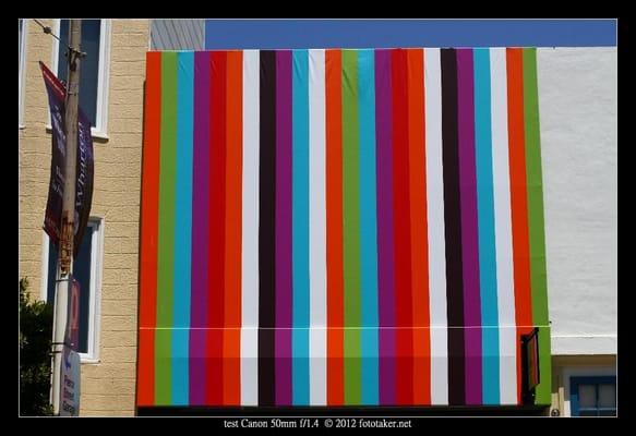 loves how color bars across the street so one considering buying camera/video can use this to check for sharpness/color!