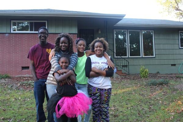 Cassandra Strickland and her family, a homeownership client