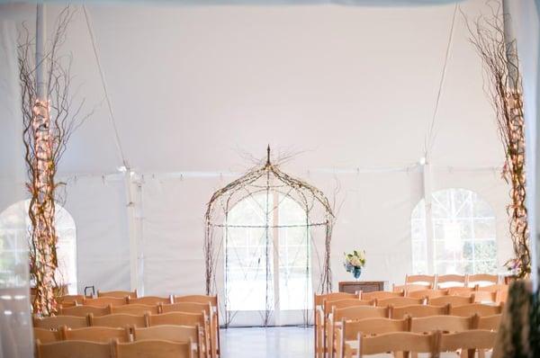 Natural Wood Folding Chairs for Wedding Ceremony