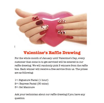 Our Valentine's Raffle Give Away. Join for a chance to win free services