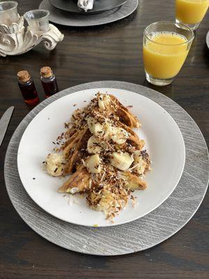 Grilled Coconut Banana Toast