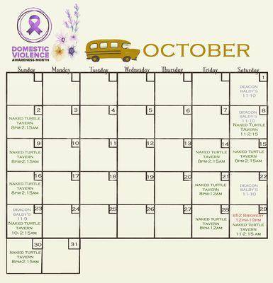 October calendar