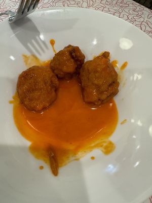 Mild boneless wings (it is a larger portion, I just forgot to take the picture until they were almost done)