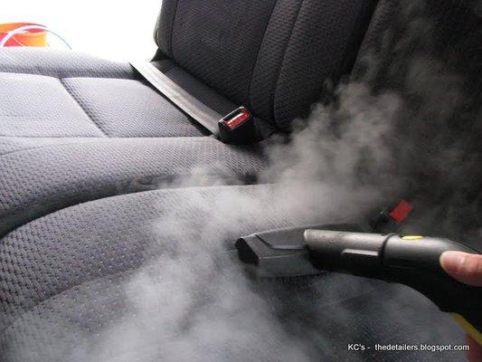 Auto seats steam cleaning, high powered extractor will remove all stains of all kinds!