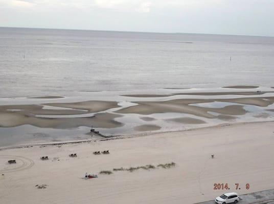 view from our hotel room, the beach is right in front of you.