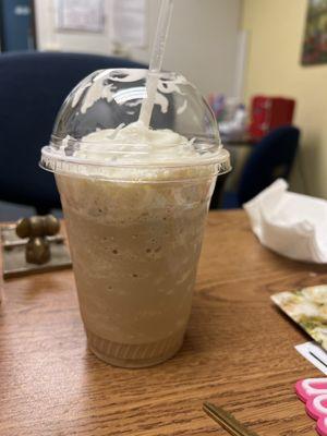 White mocha freeze, made by Raven.  Yummy!