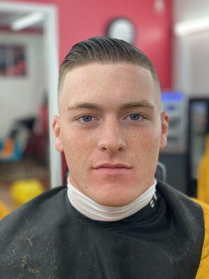 Clean fade with a combover!