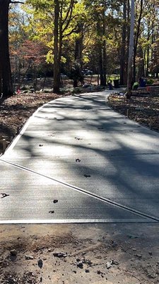 Concrete driveway