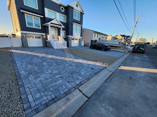 Paver Driveway Nicolock Stone ridge Oceanic Blue