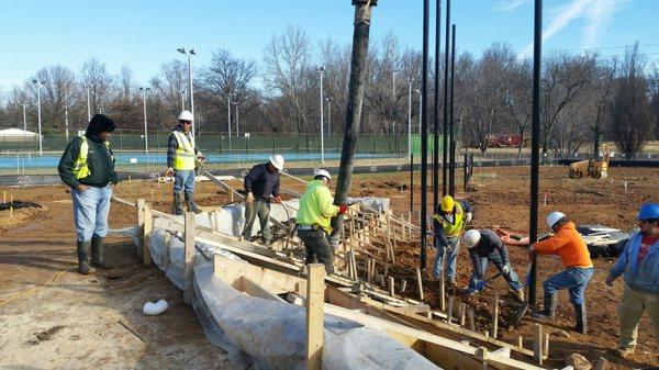 Pool deck construction