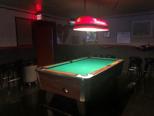 Two pool tables