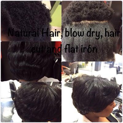 Natural hair blowdry & style