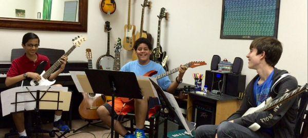 Students rehearsing Fugue 21 from the Well Tempered Clavier by J.S. Bach