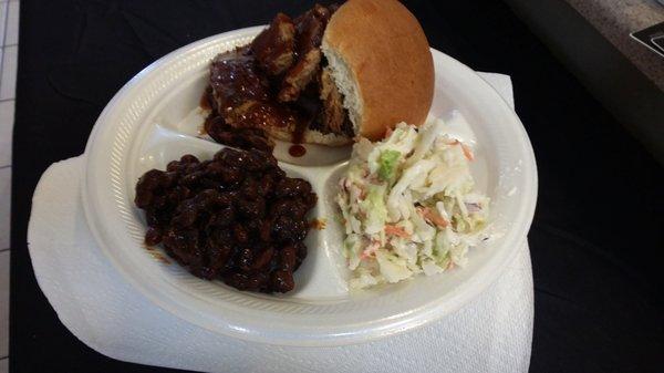 Brisket Combo with Smoked Beans and Cole Slaw