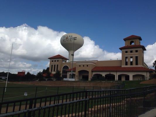 The parking garage near the REC center.