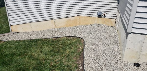 New edging and rock