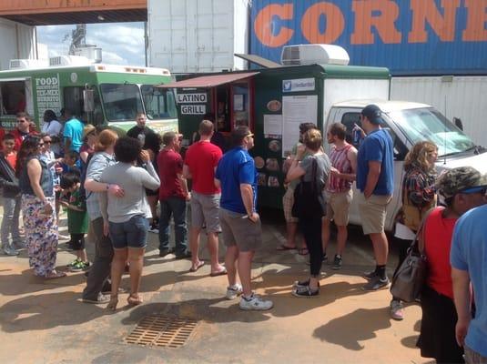 Food trucks at the Mexican festival