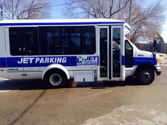 The shuttle that gets you to and from the airport!