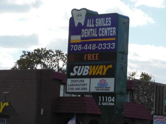 This is the sign out on 111th (aka All Smiles Dental Center)