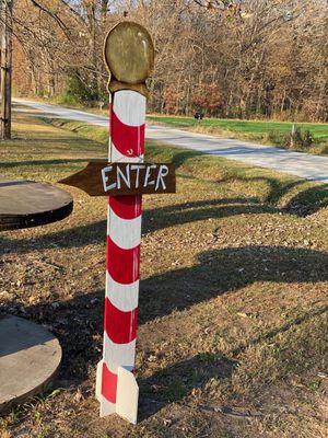 Enter Sign at one of the barns