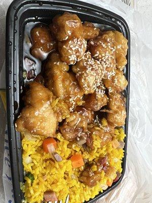 Sesame Chicken Fried Rice