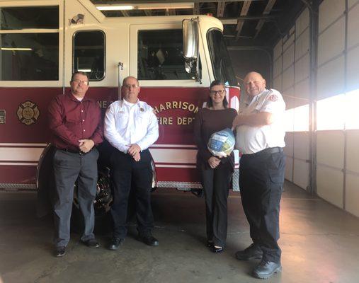 Donating Turkeys to the Harrison Fire Department