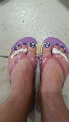 Autism awareness and they designed the pedi to support this cause.