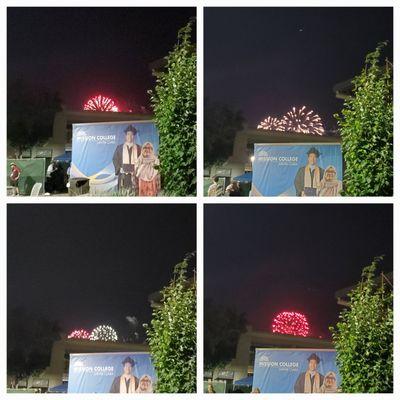 Partial view of fireworks