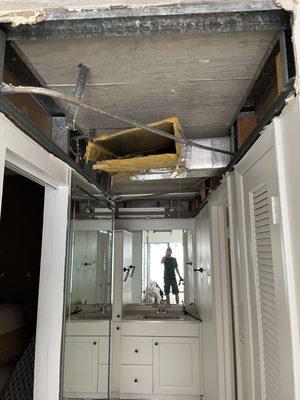 Dismantling of old air ducts