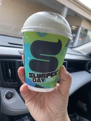 Free small Pina colada slurpee for slurpee day