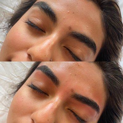 Brow Wax before + after