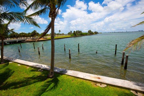 View from the pool right on the bay!